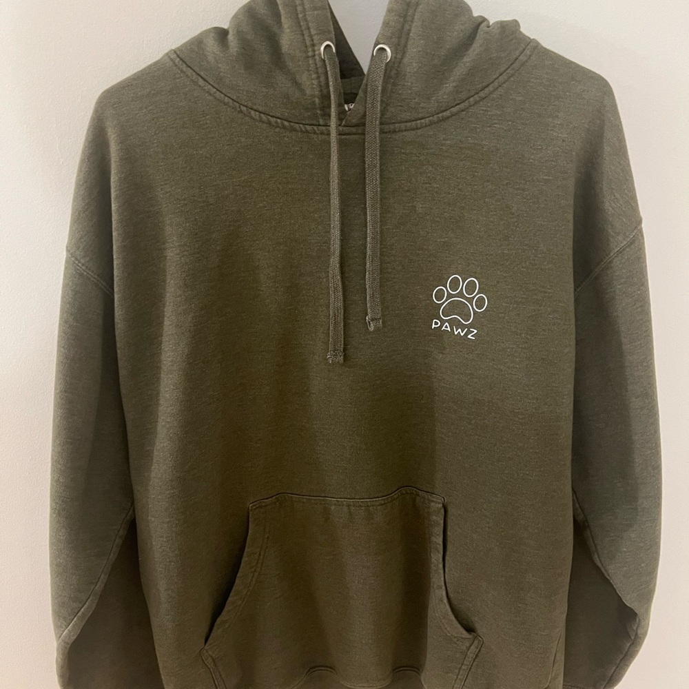 Olive Green Pawz Hoodie